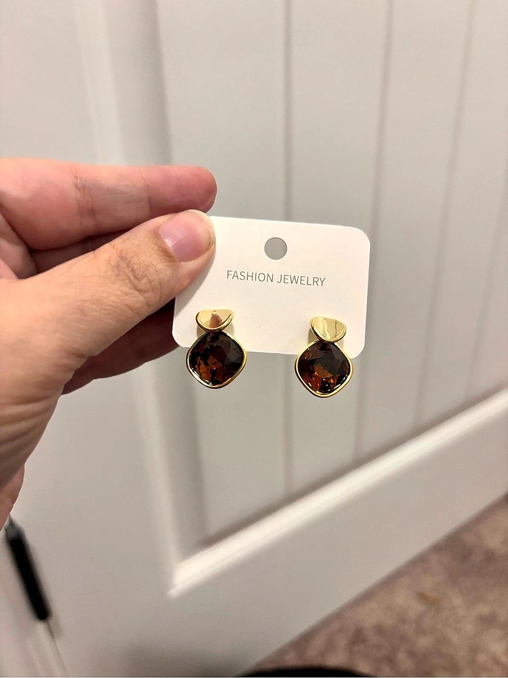 Brown Drop Earrings Like New